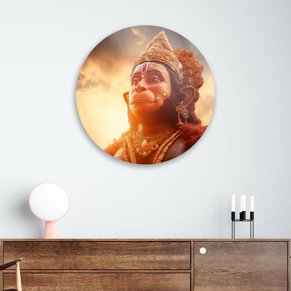 Hanuman's Divine Grace Wall Art