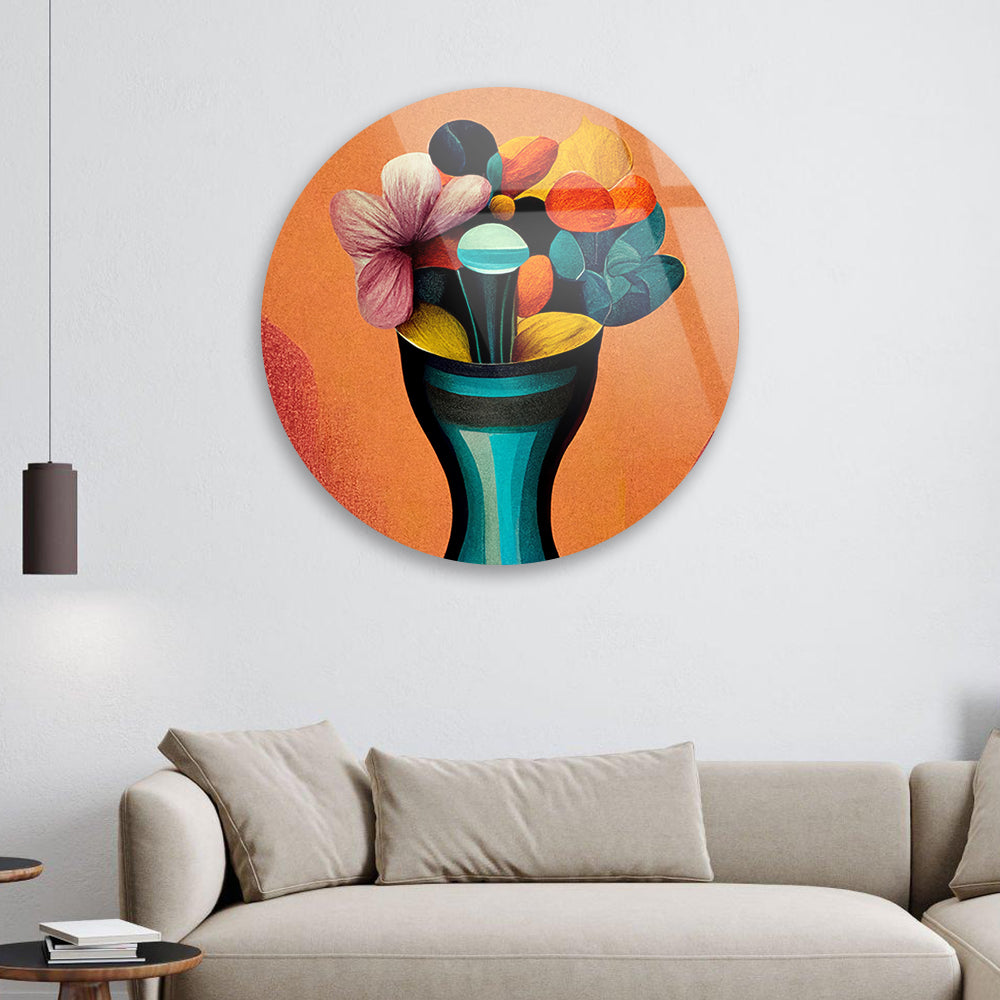 Spring Floral Vase Glass Art