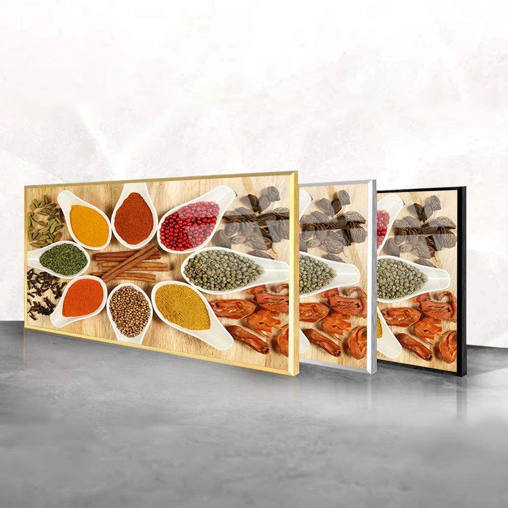 Garam Masala Symphony: Tempered Glass Kitchen Elegance