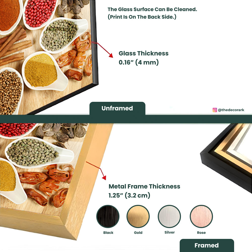 Garam Masala Symphony: Tempered Glass Kitchen Elegance