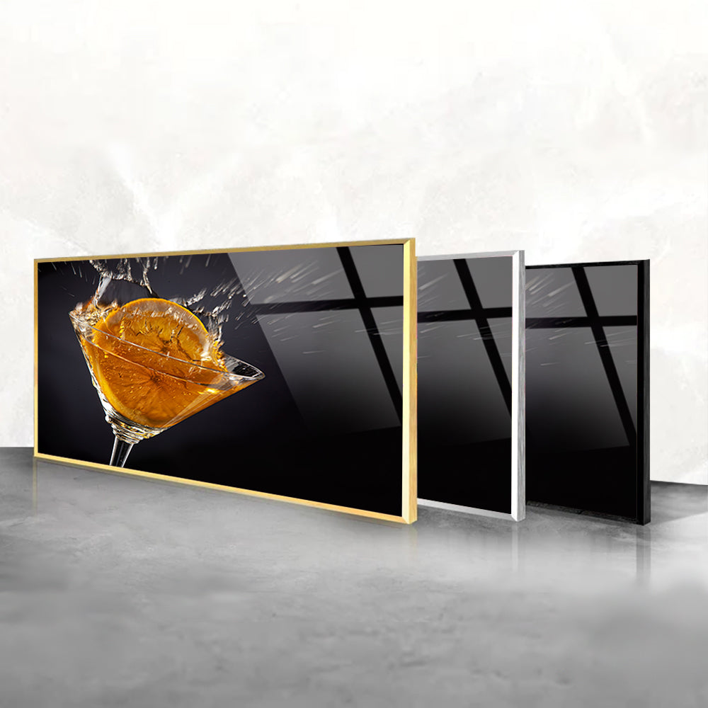 Martini Cocktail Splash: Libation Art on Glass