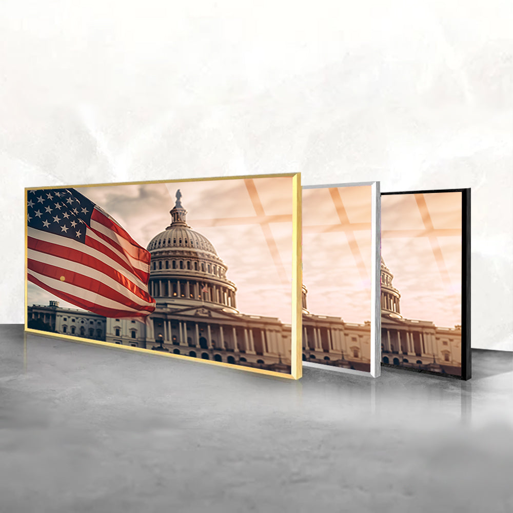 American Flag Celebration: Capturing Capitol Glory in Art