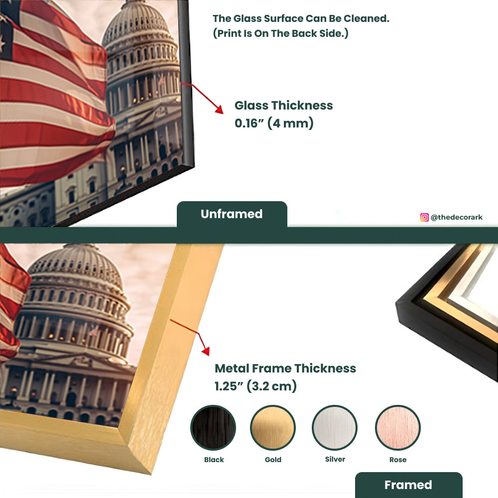 American Flag Celebration: Capturing Capitol Glory in Art