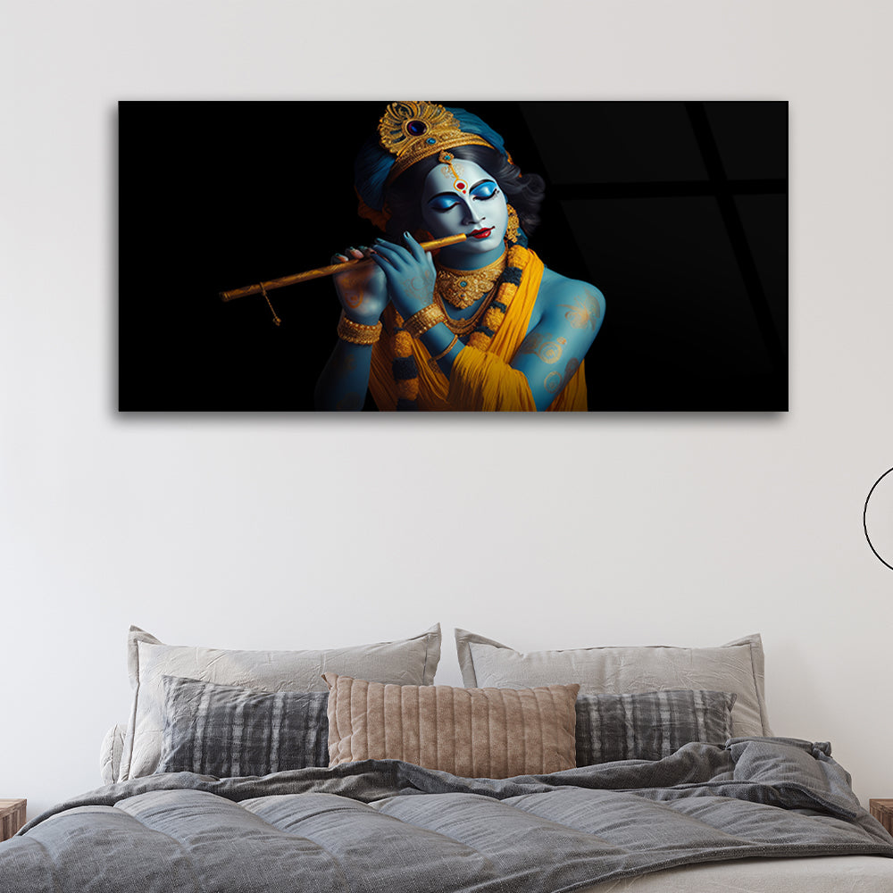 Melodic Krishna: God Krishna Playing Flute