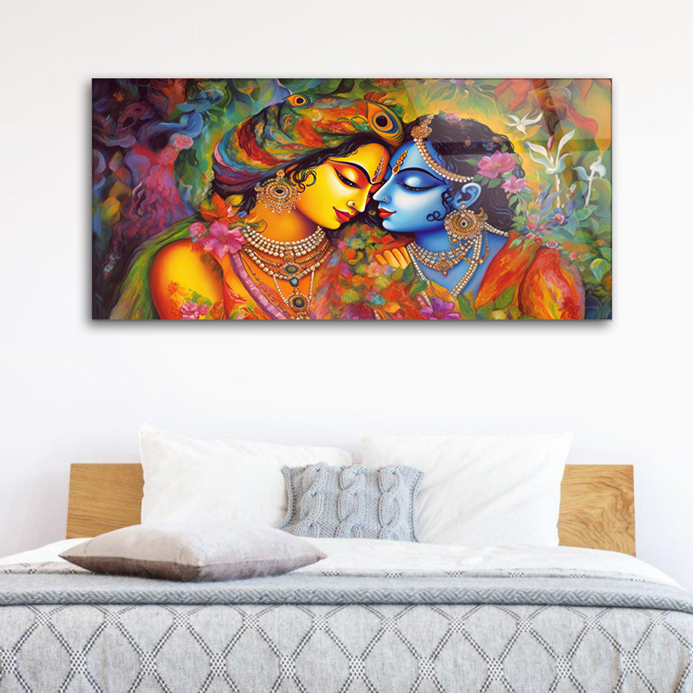 Eternal Beauty of Radha and Krishna: A Divine Art Creation