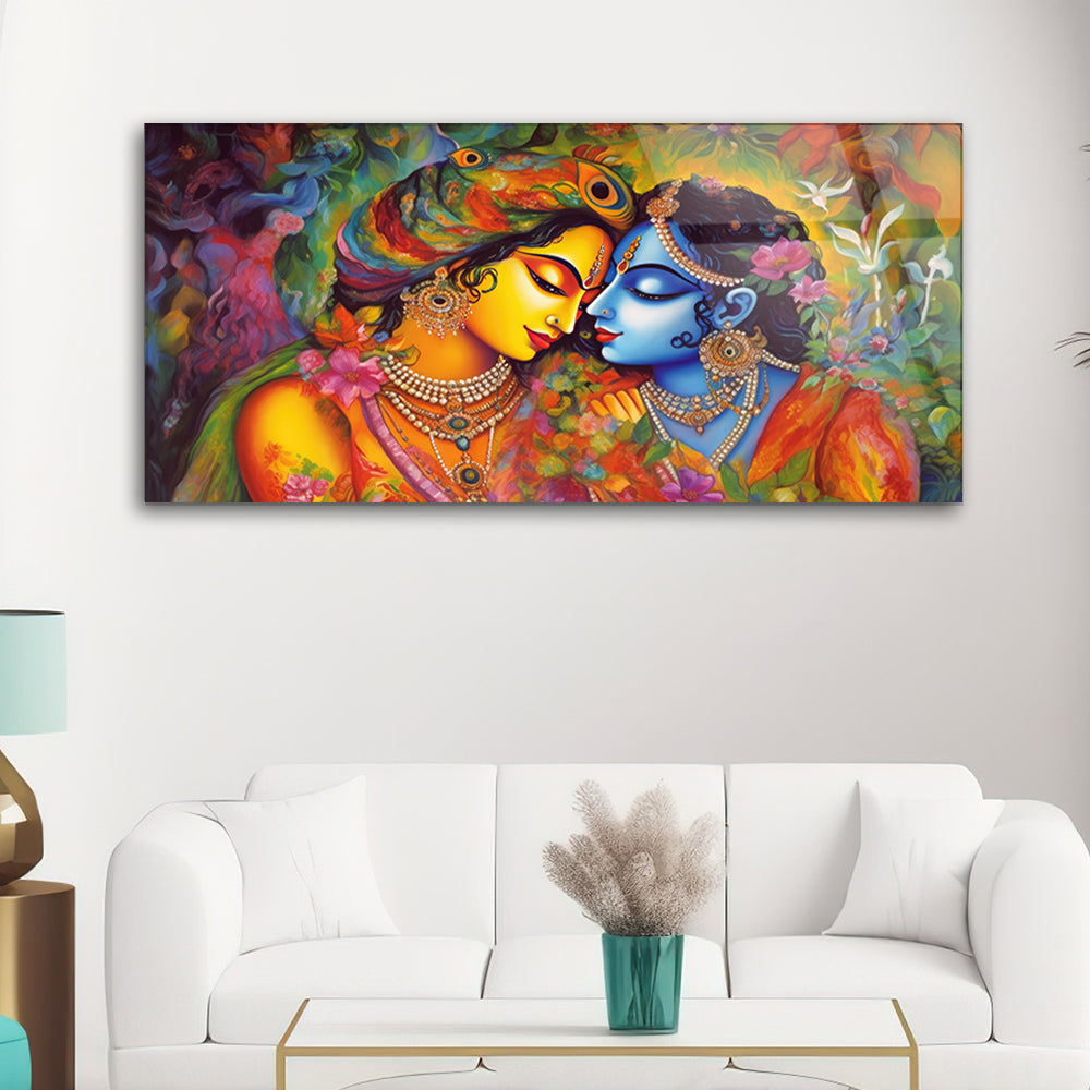 Eternal Beauty of Radha and Krishna: A Divine Art Creation