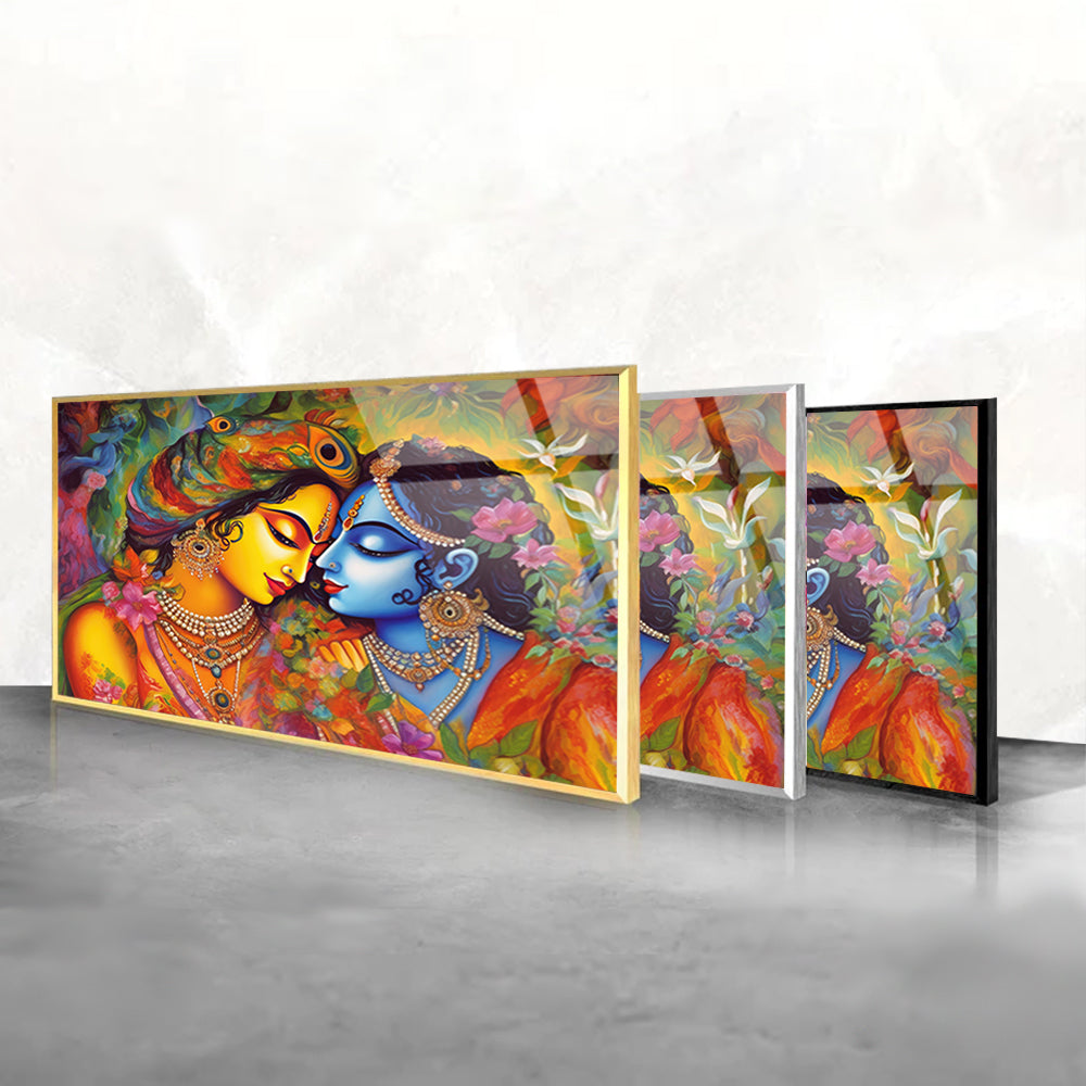 Eternal Beauty of Radha and Krishna: A Divine Art Creation