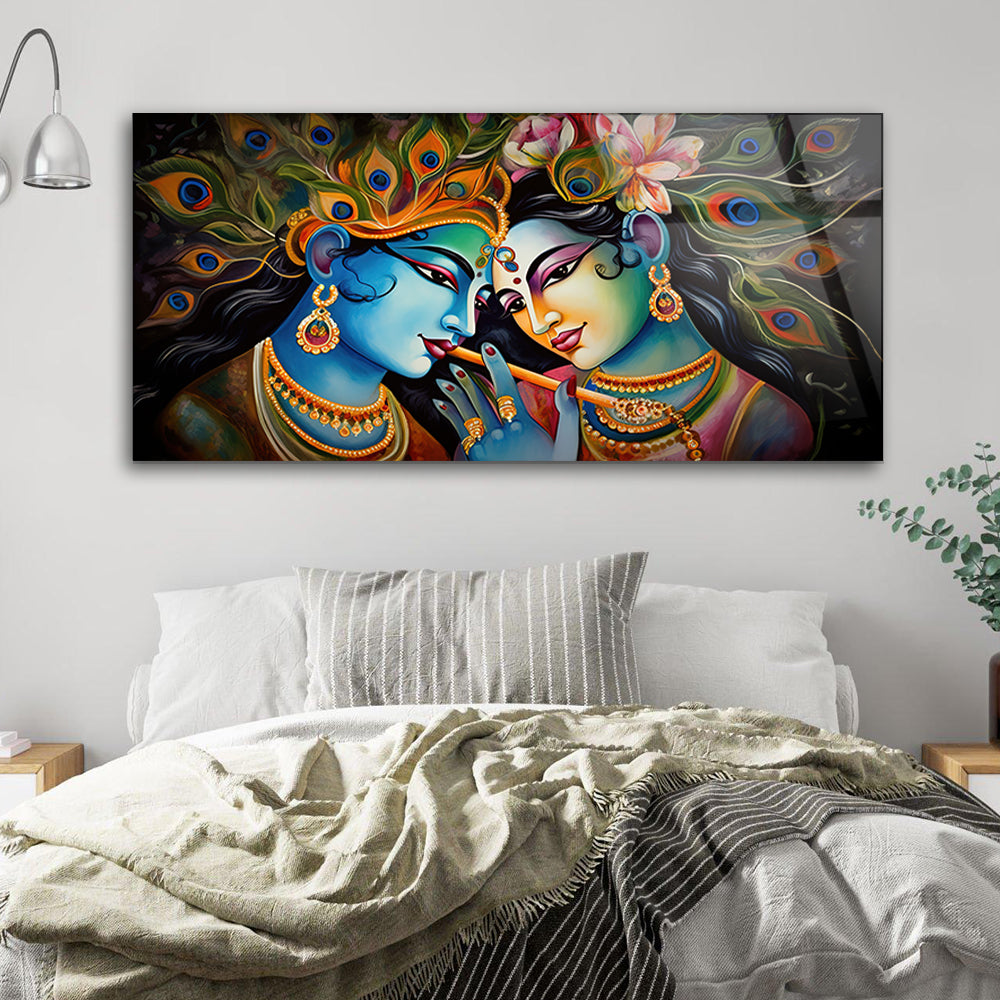 Flute-Playing Radha Krishna Art: Serenading the Divine