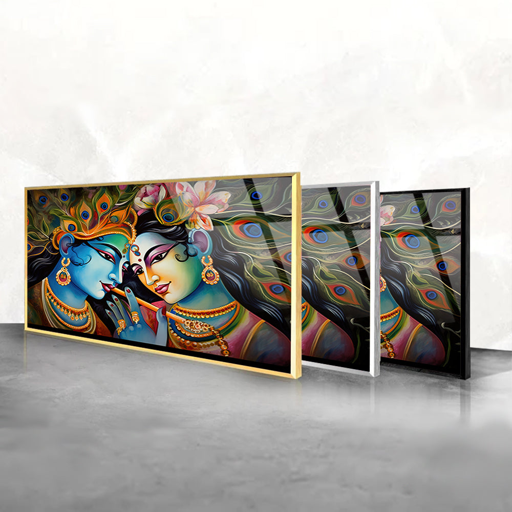 Flute-Playing Radha Krishna Art: Serenading the Divine