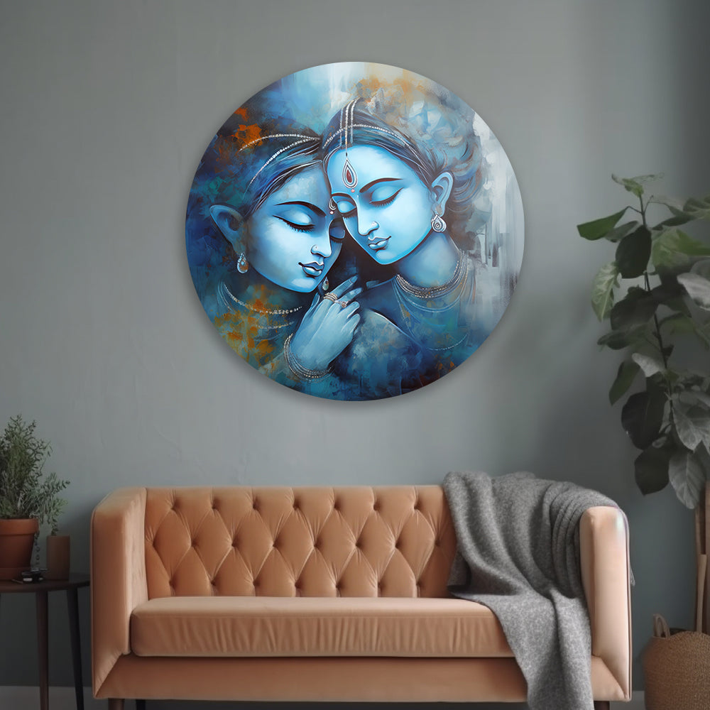 Radha Krishna Love Realm Tempered Glass Piece