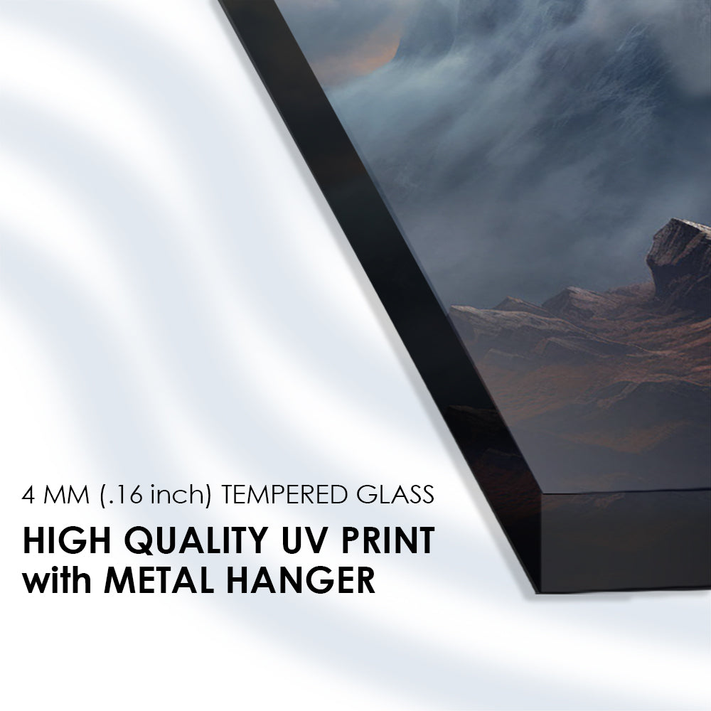 Religious Cross in Gloomy Weather: Symbolic Art