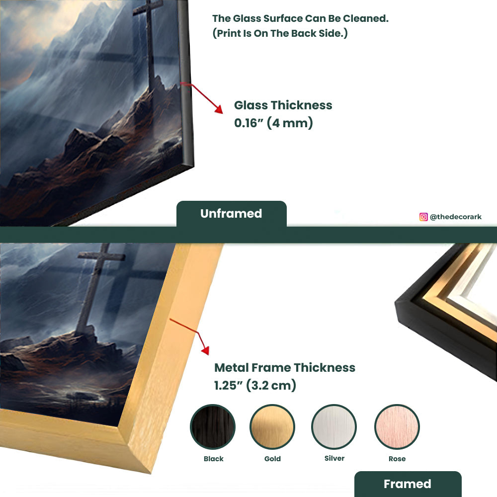 Religious Cross in Gloomy Weather: Symbolic Art