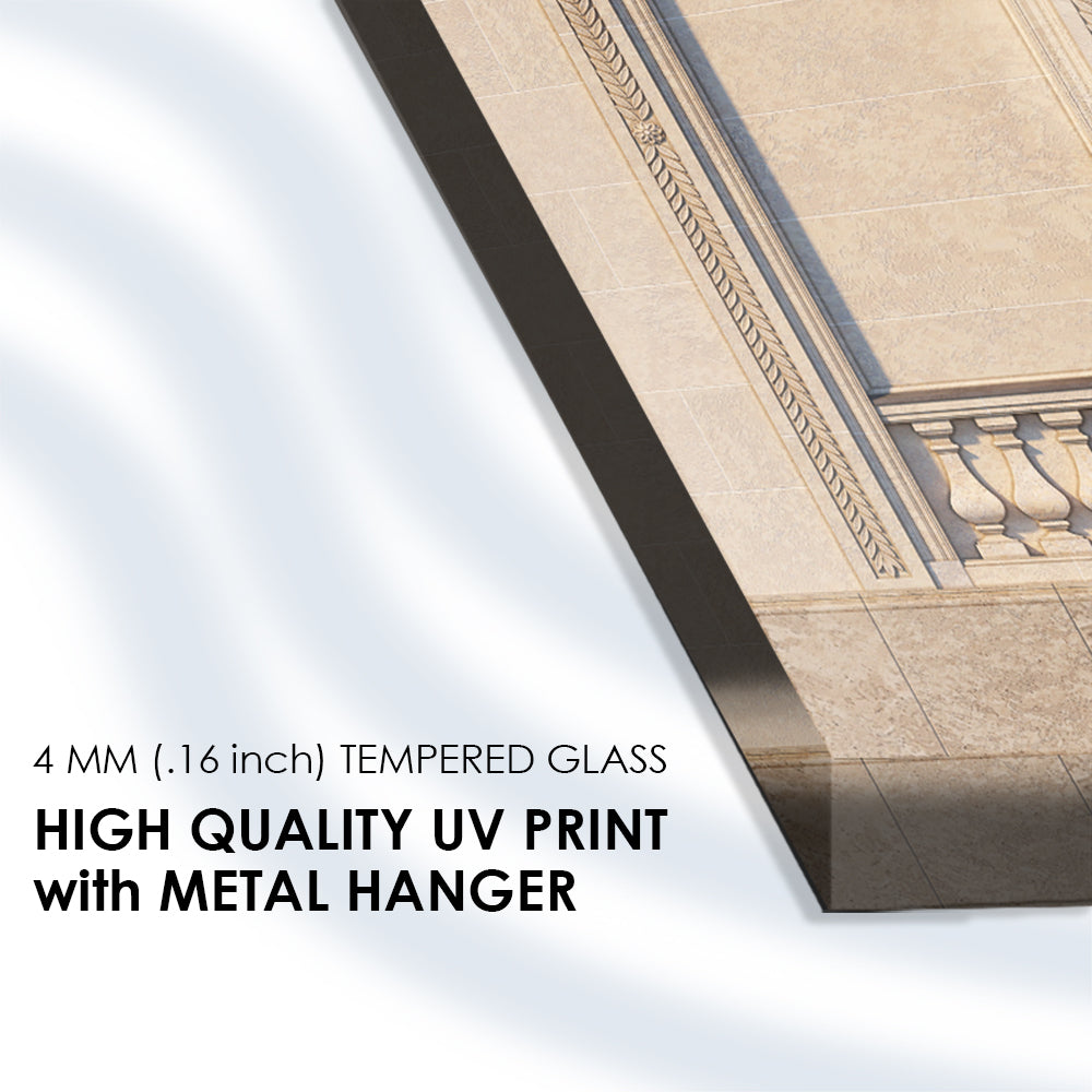 Classic Window Frame: Tempered Glass Wall Art