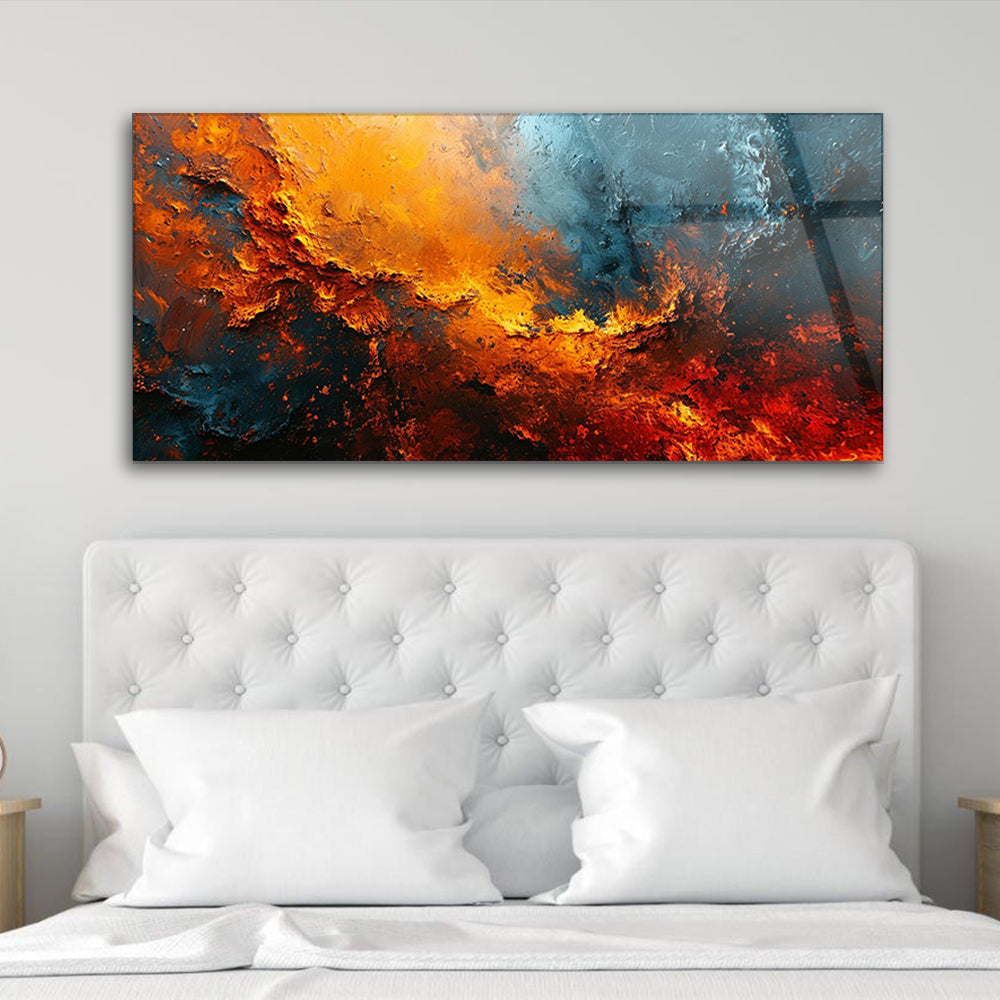 Oil Painting Essence: Tempered Glass Wall Art
