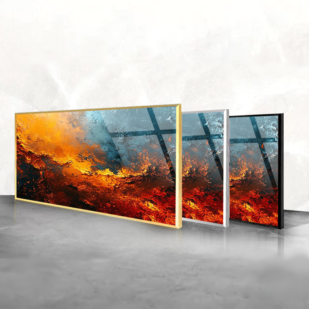 Oil Painting Essence: Tempered Glass Wall Art