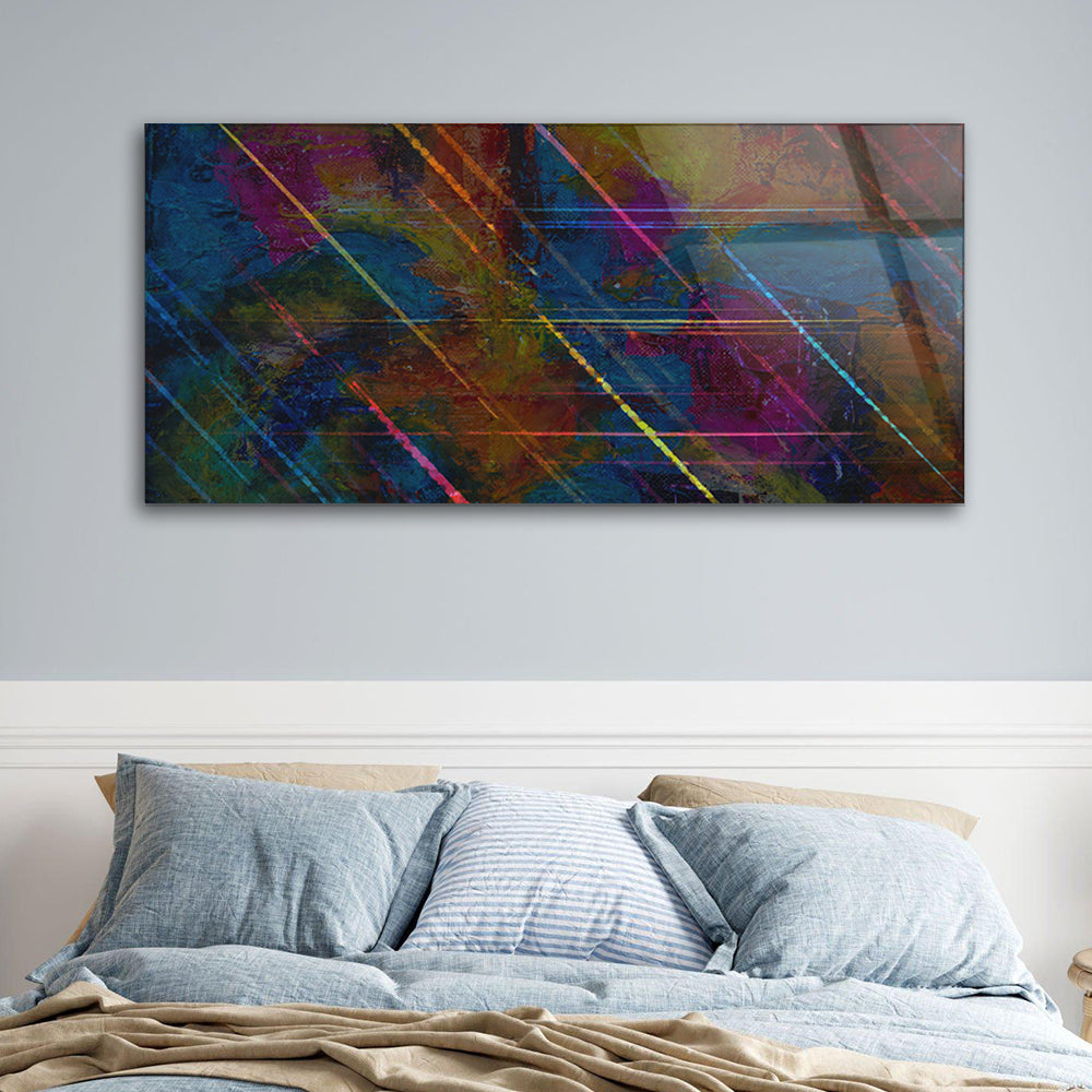 Cubist Canvas: Tempered Glass Wall Art