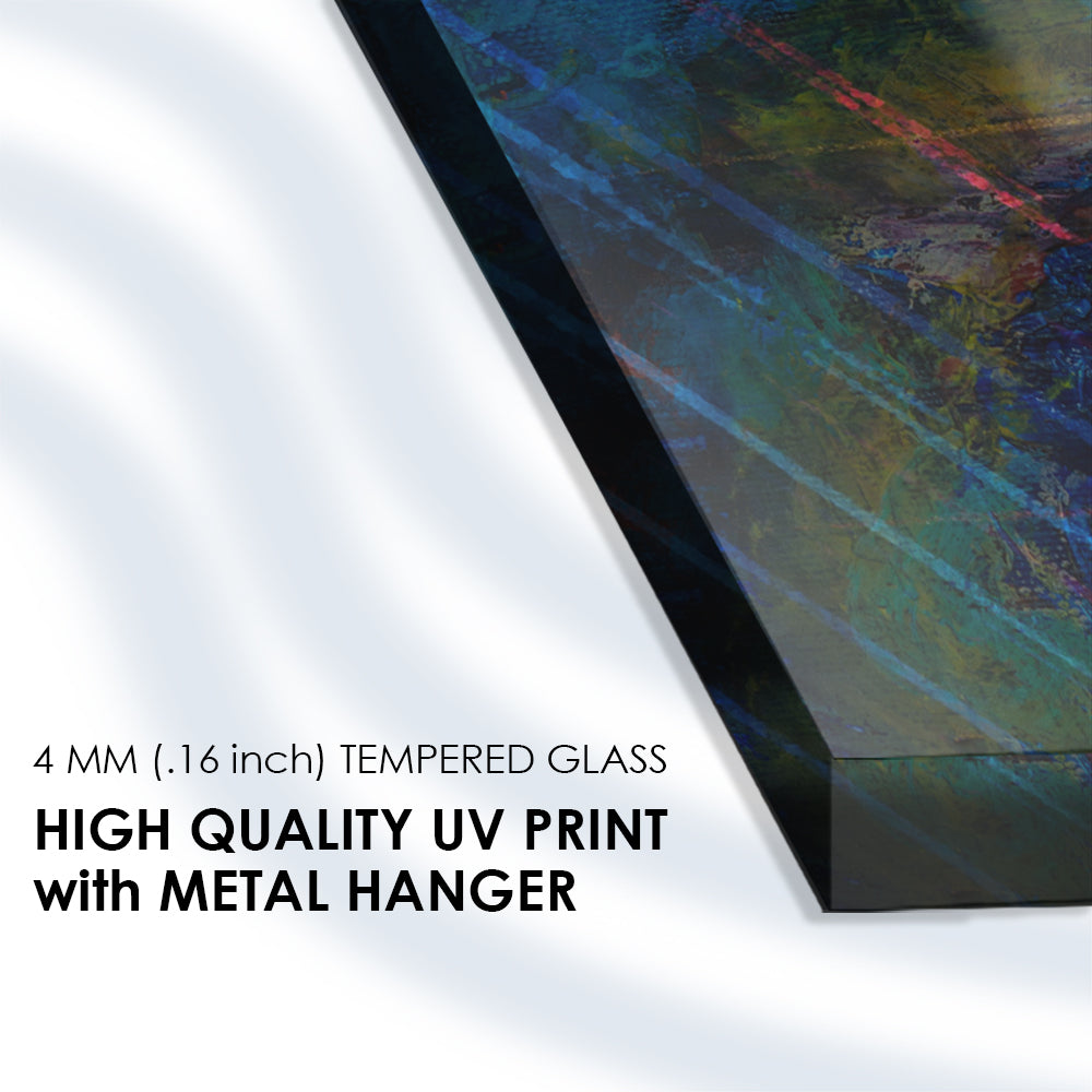 Cubist Canvas: Tempered Glass Wall Art