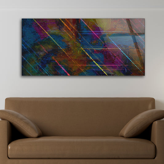 Cubist Canvas: Tempered Glass Wall Art