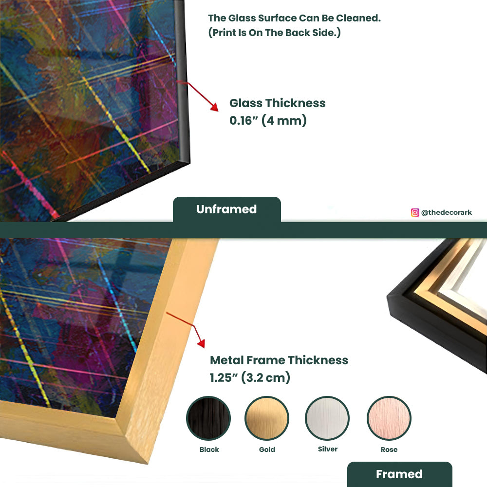 Cubist Canvas: Tempered Glass Wall Art