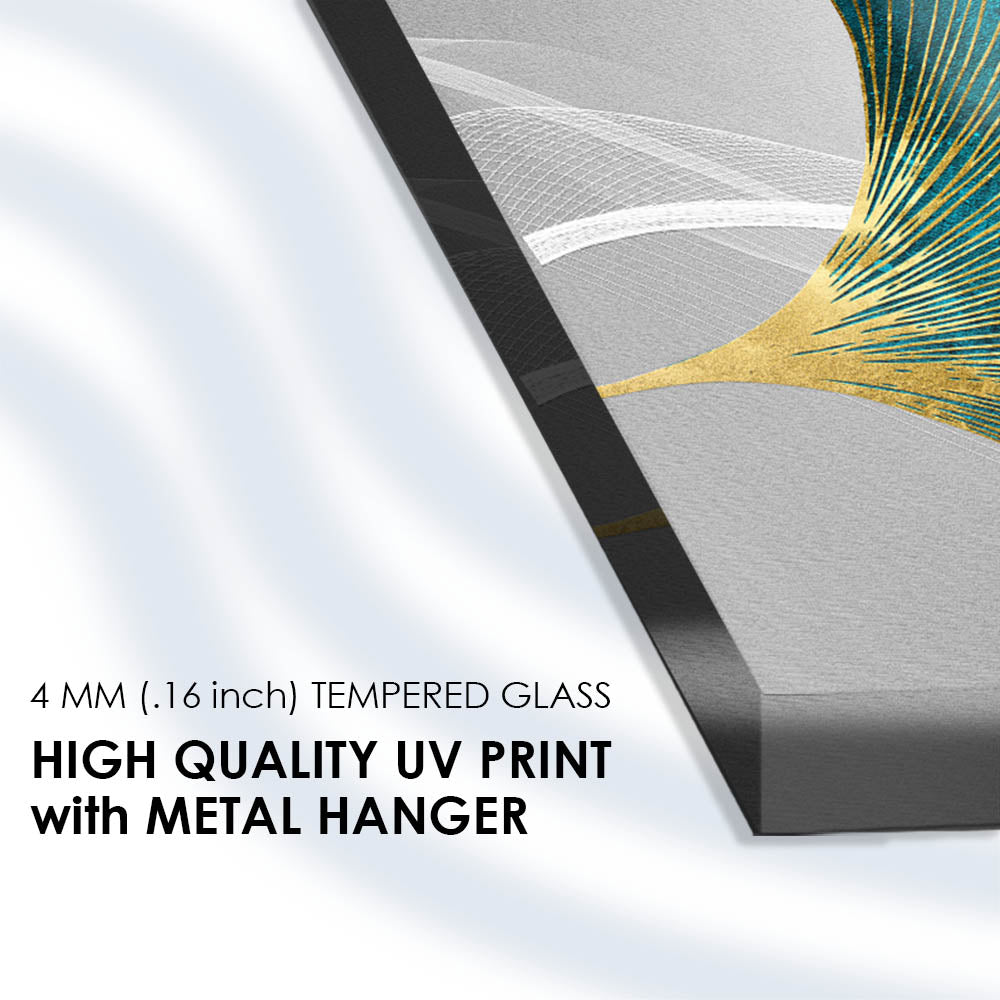 Colorful Botanical Bliss: Tempered Glass Wall Art