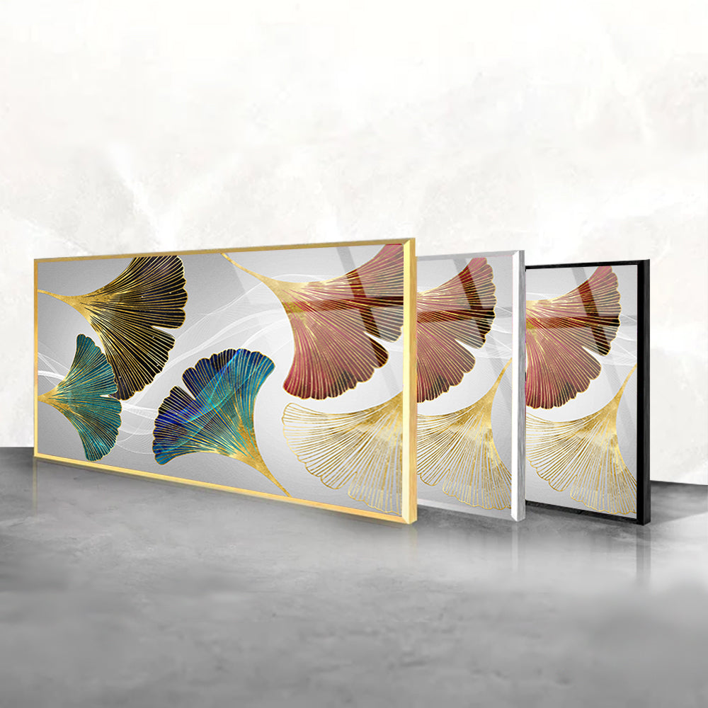 Colorful Botanical Bliss: Tempered Glass Wall Art