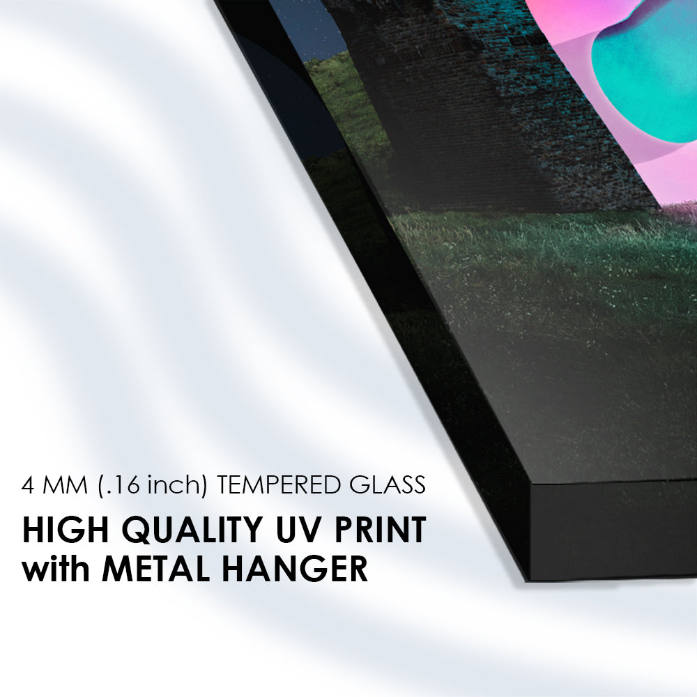 Digital Universe: Tempered Glass Collage Art