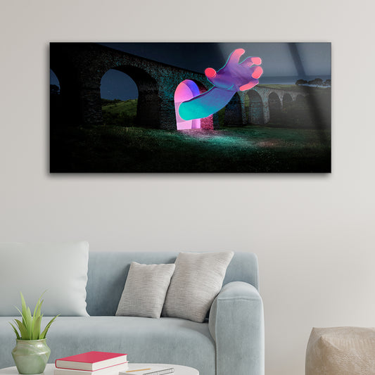 Digital Universe: Tempered Glass Collage Art