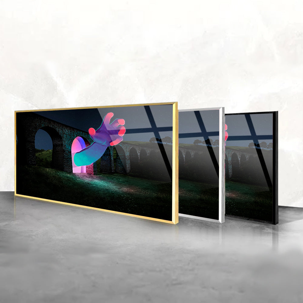 Digital Universe: Tempered Glass Collage Art