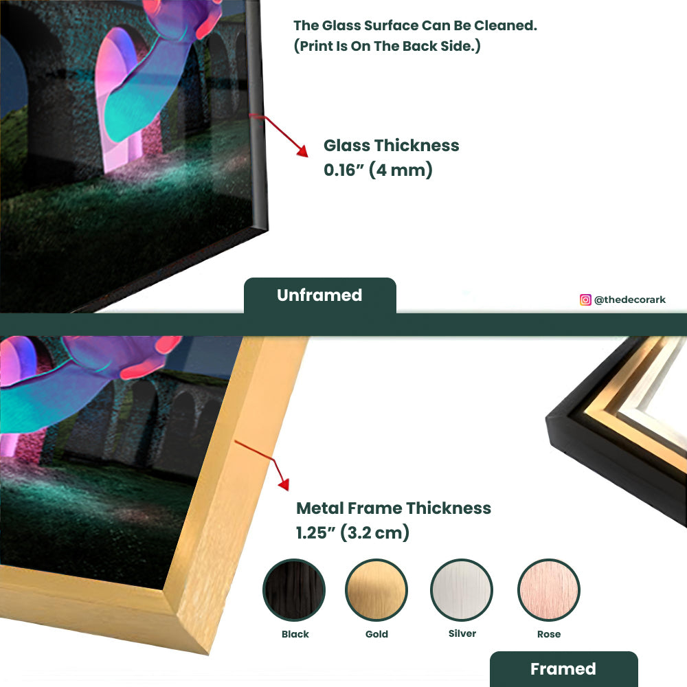 Digital Universe: Tempered Glass Collage Art