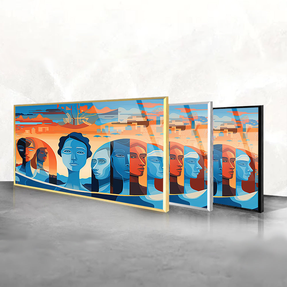 Diversity in Unity: Tempered Glass Portrait Art