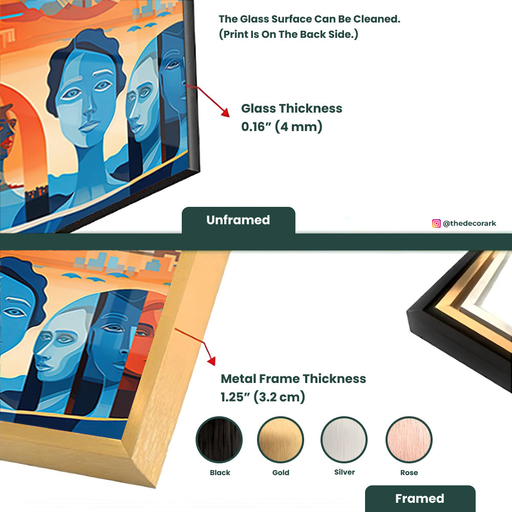 Diversity in Unity: Tempered Glass Portrait Art