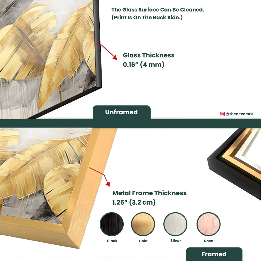 Nostalgic Radiance: Tempered Glass Artwork