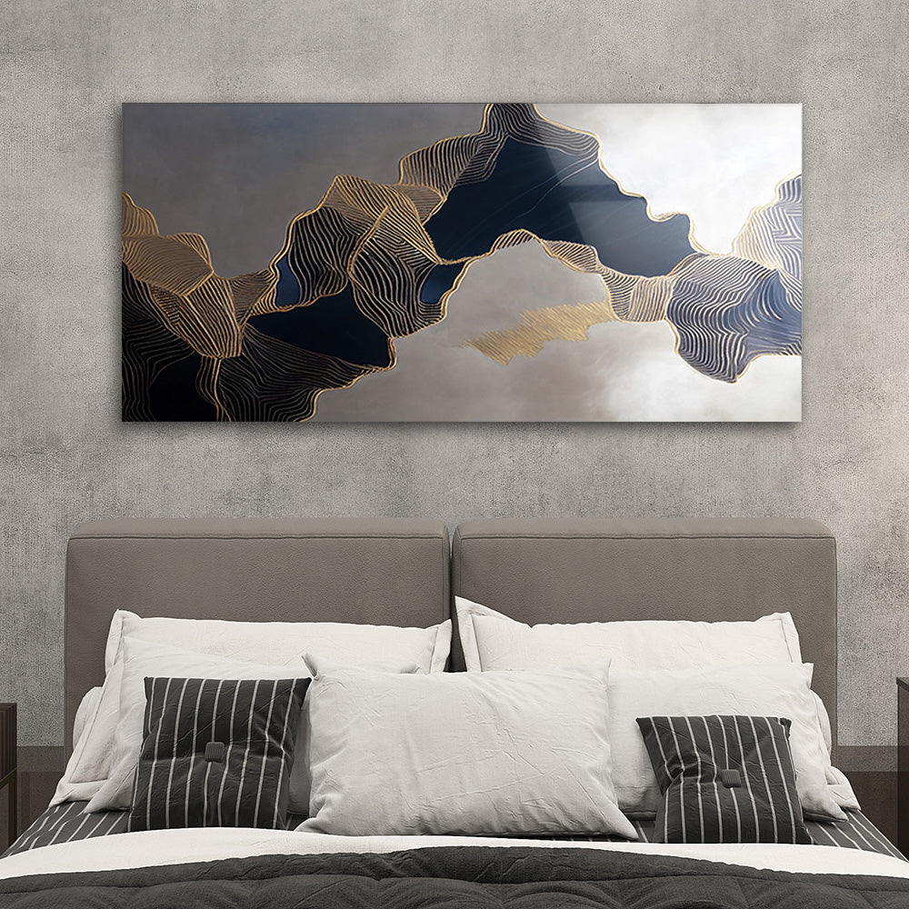 Modern Chromatic Essence: Tempered Glass Artwork