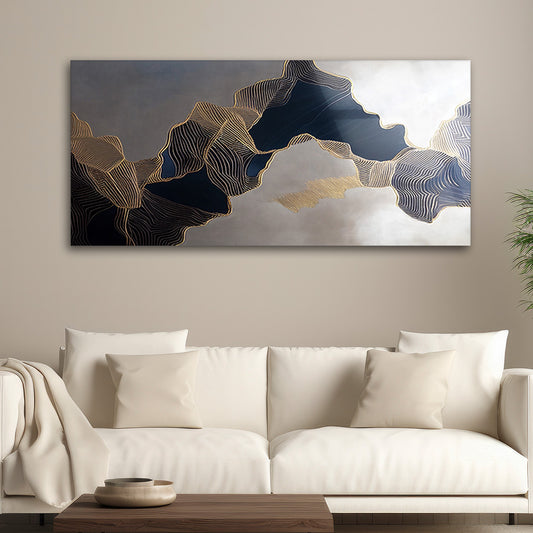 Modern Chromatic Essence: Tempered Glass Artwork