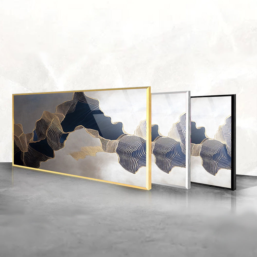 Modern Chromatic Essence: Tempered Glass Artwork