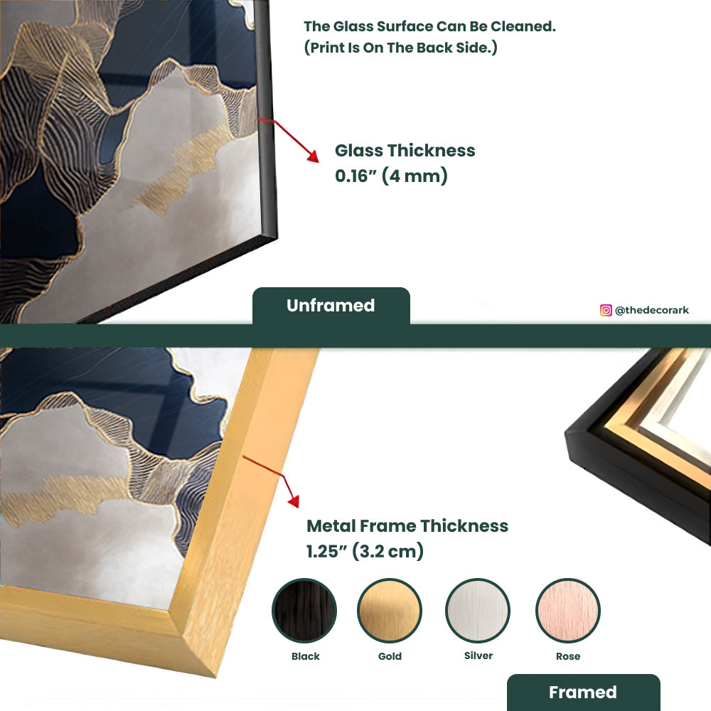 Modern Chromatic Essence: Tempered Glass Artwork