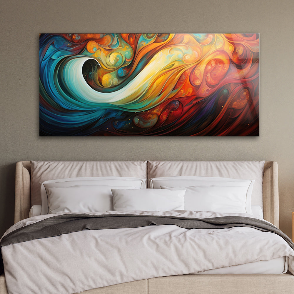 Abstract Acrylic Painting Shapes Modern Art