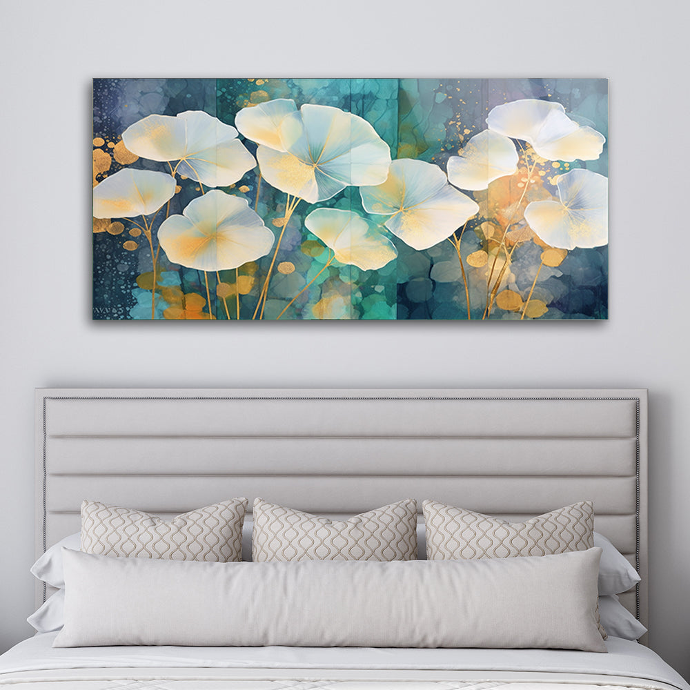 Abstract Watercolor Sanlian Leaves Art