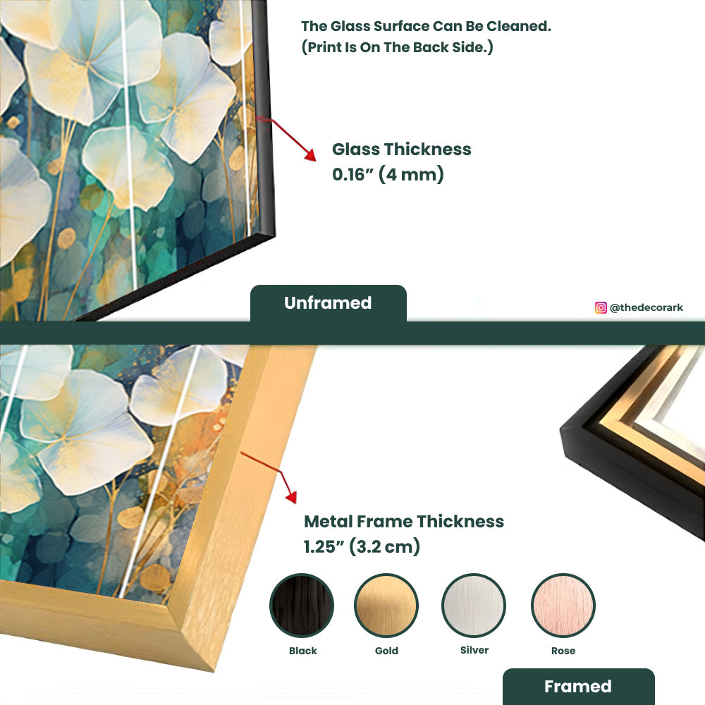 Abstract Watercolor Sanlian Leaves Art