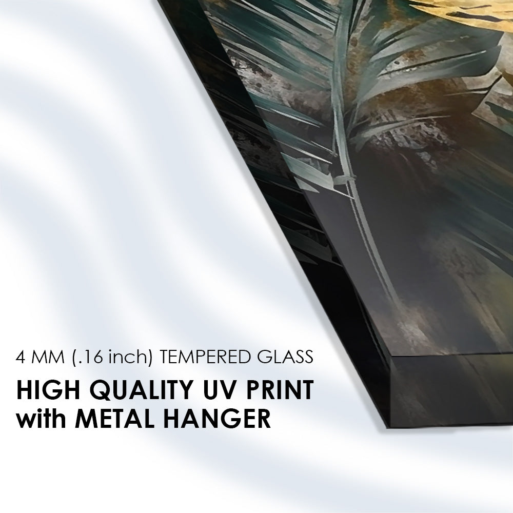 Abstract oil paintings gold element feathers textures art