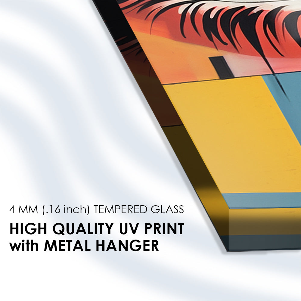 Portrait of a closeup of eyes modern art