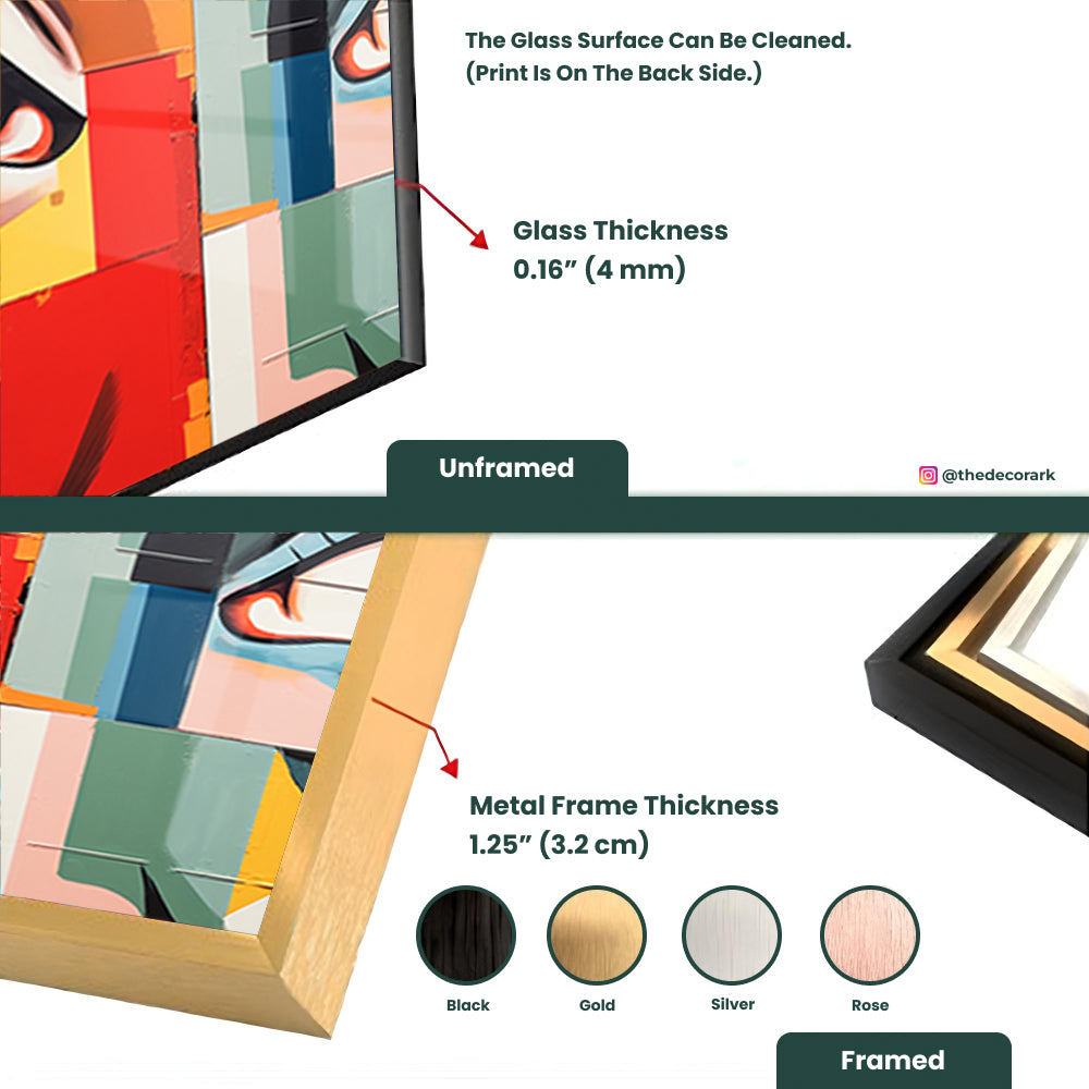 Portrait of a closeup of eyes modern art