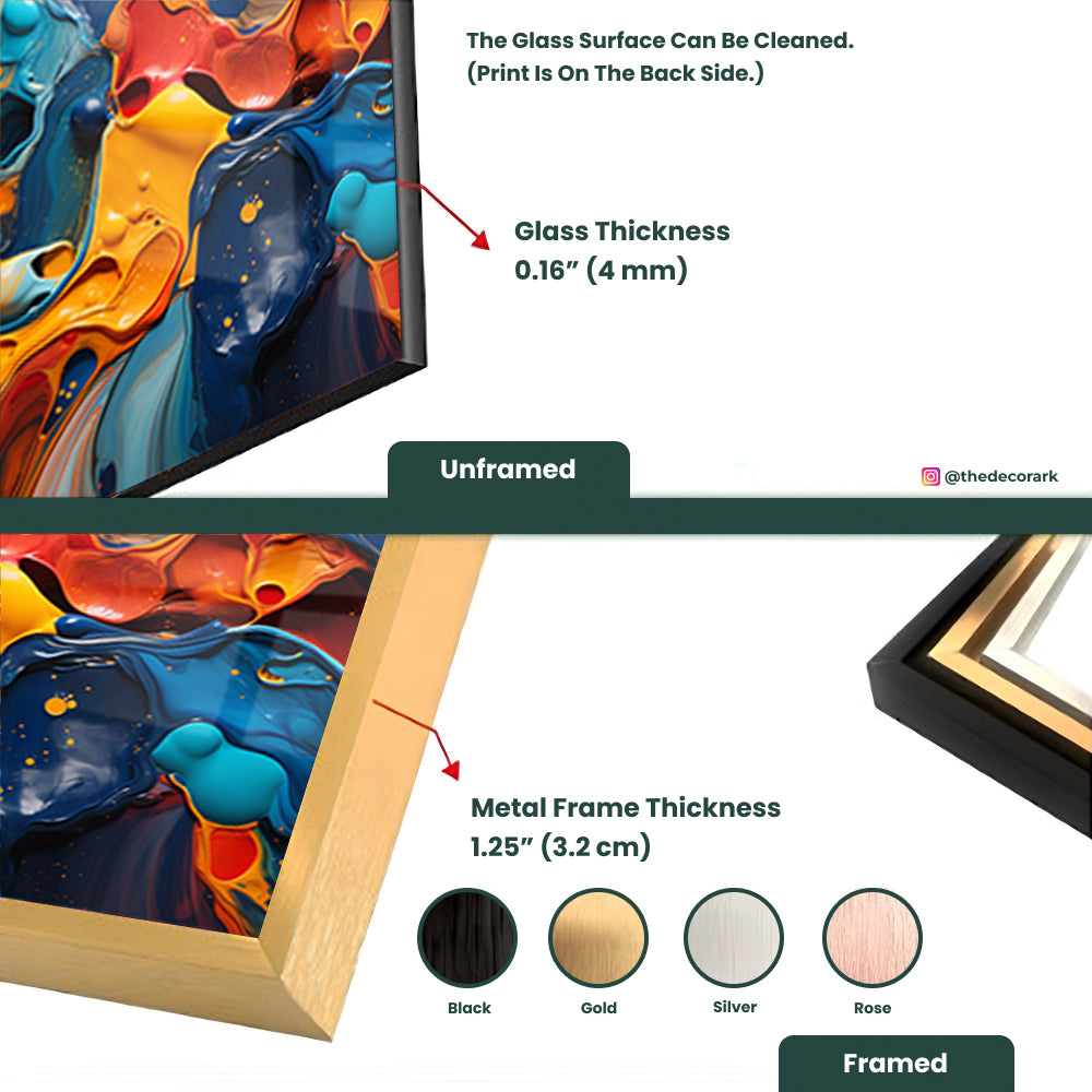 A colorful mixture of acrylic paint art