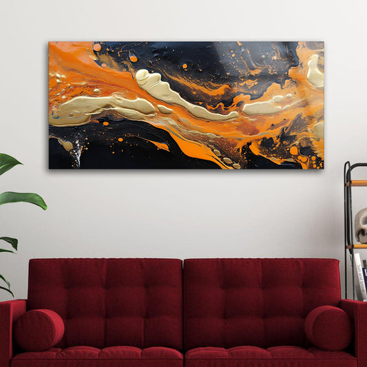 Liquid Color Burst: Tempered Glass Abstract Art