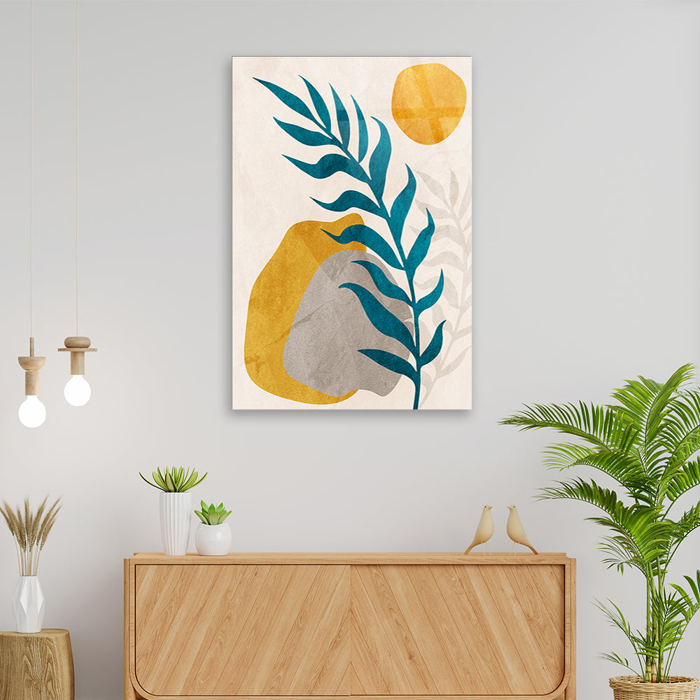 Botanical Whispers: Abstract Floral Art on Tempered Glass