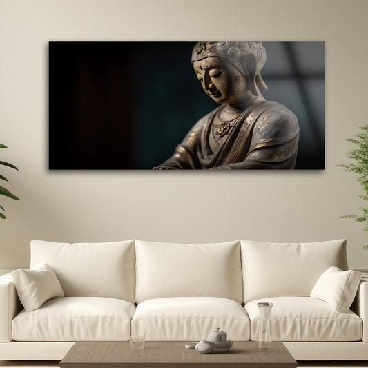 Tranquil Figurine: Tempered Glass Chinese Art