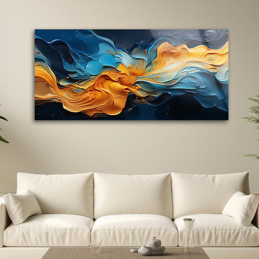 Colorful Abstract Patterns: Tempered Glass Abstract Painting