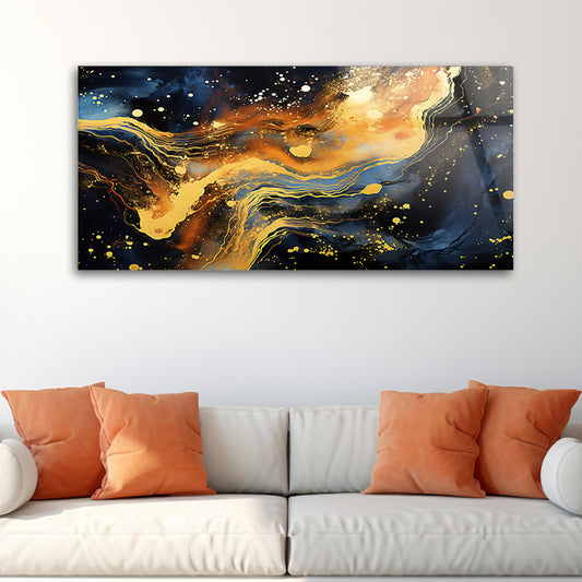 Metallic Fusion: Tempered Glass Abstract Texture Art