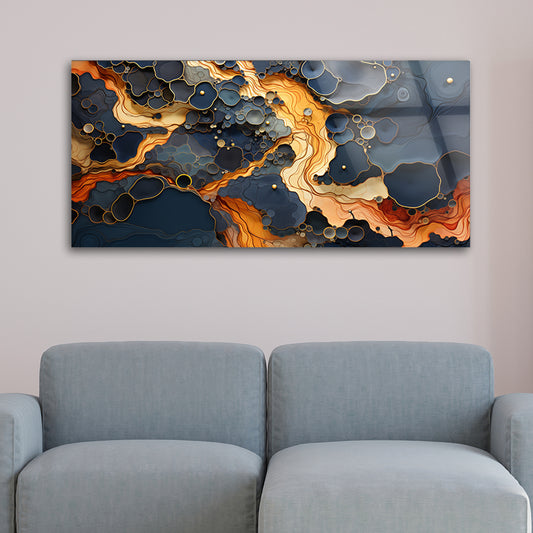 Gothic Luxury: Tempered Glass Abstract Pattern Art