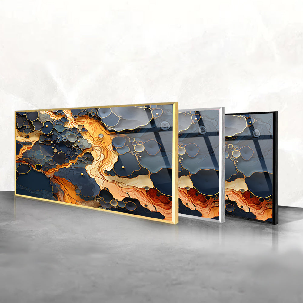 Gothic Luxury: Tempered Glass Abstract Pattern Art